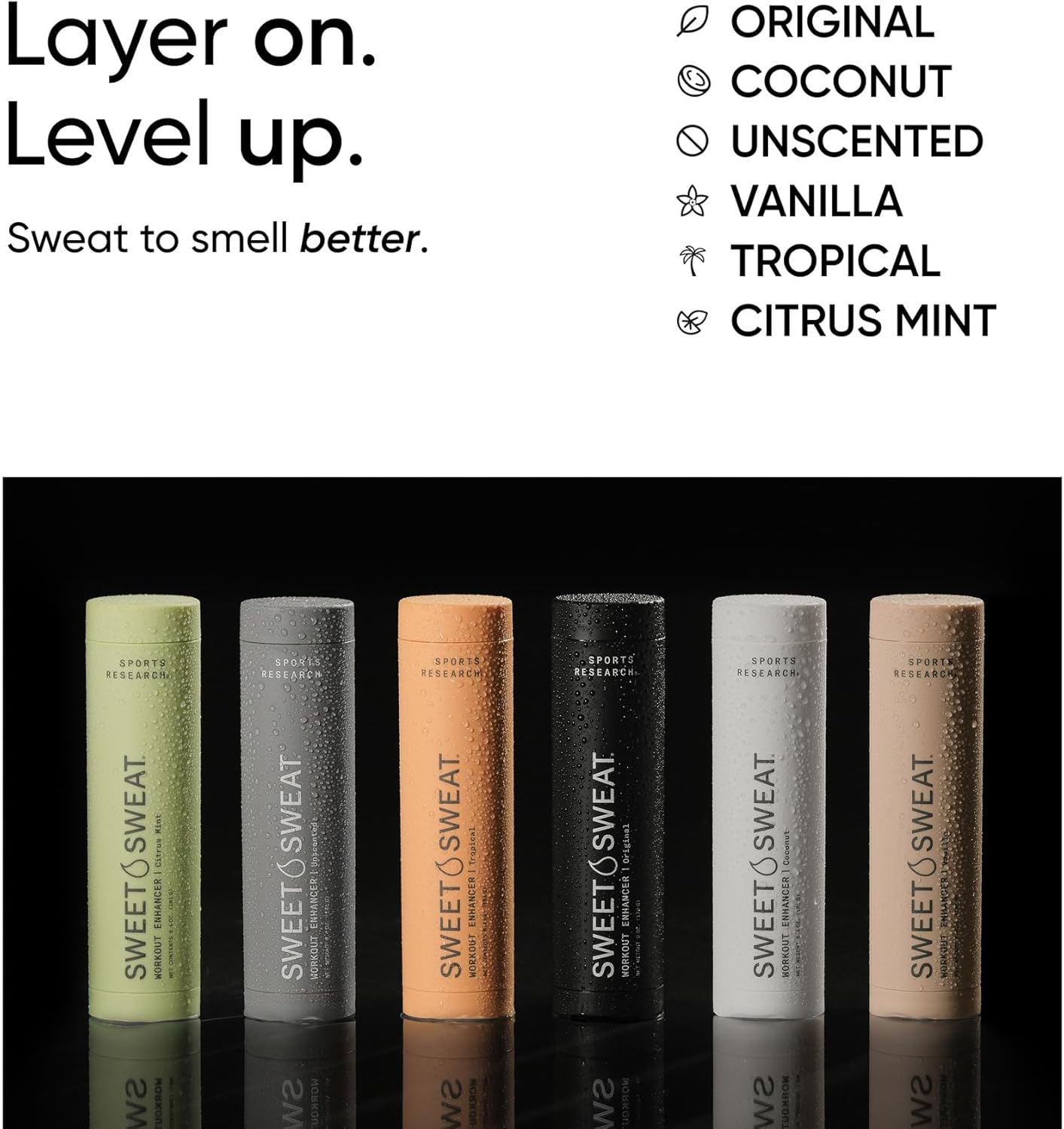 Sweet Sweat Workout Enhancer Roll-On Gel Stick - Citrus Mint - Makes You Sweat Harder and Faster, Use with Sweet Sweat Waist Trimmer image number 1