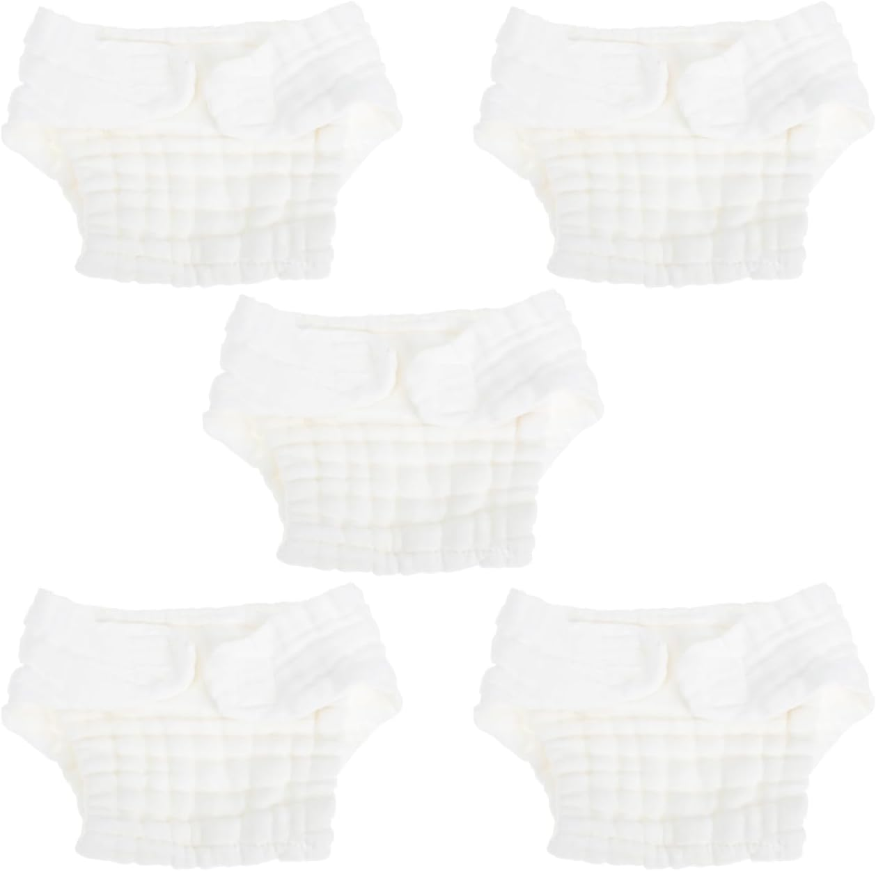 5Pcs Washable Diaper Pants - Reusable Newborn Diapers Cloth Nappy Baby Essentials for Potty Training S Size 0-3 Months image number 1