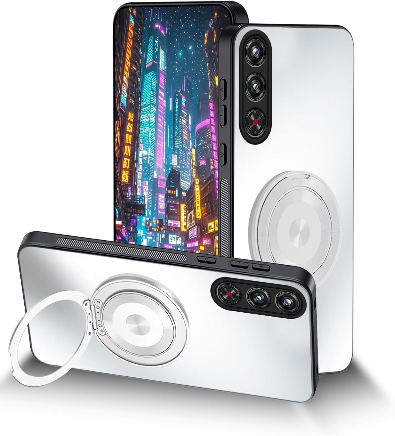 Anlalish Mobile Phone Case Compatible with Redmagic 10 Air, Silicone Matt, Slim Protective Case for ZTE Nubia Red Magic 10 Air with Magnetic Holder, Cover Accessories, Shockproof, Scratch-Resistant