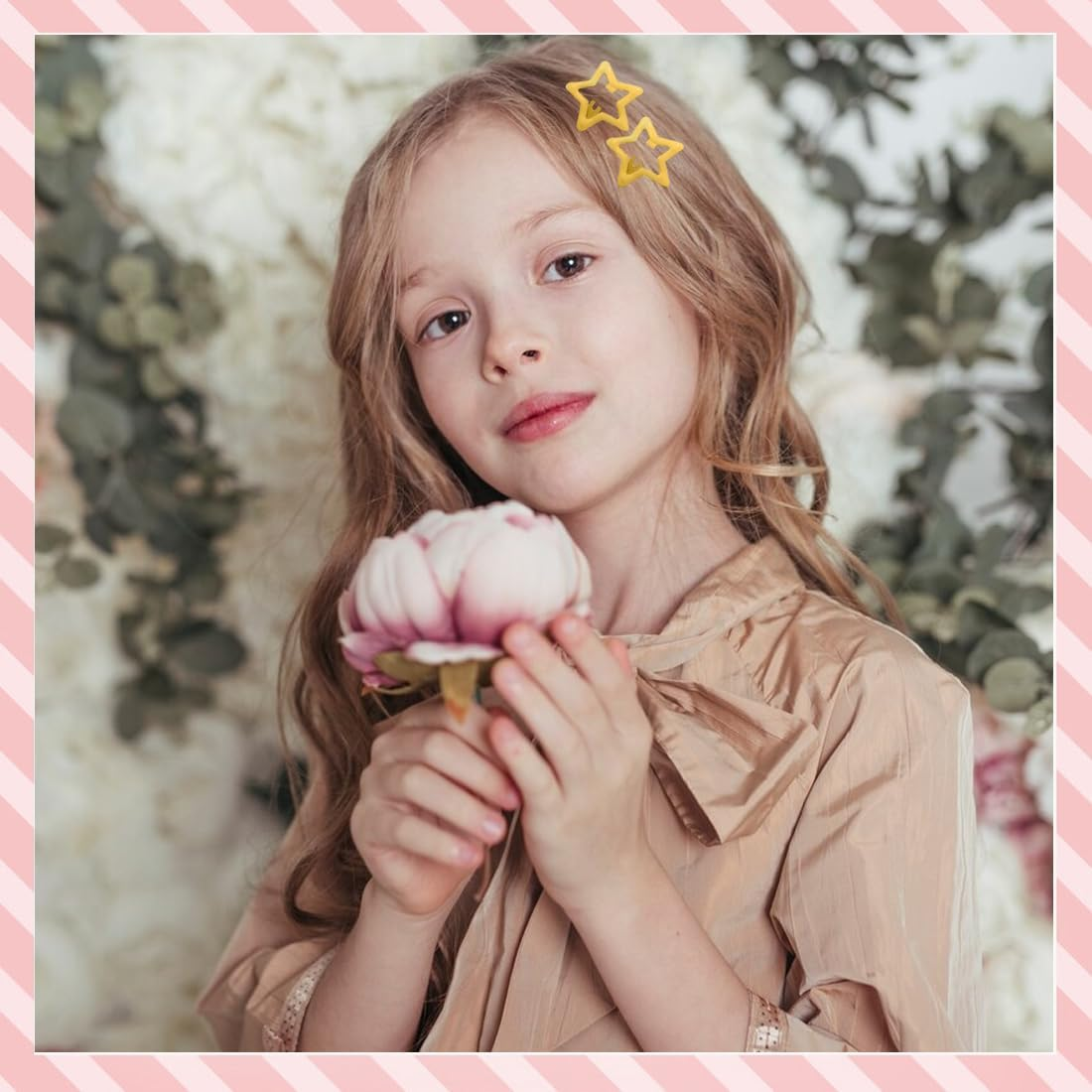 BIRLOZA Pack of 10 Star Hair Clips, Mini Hair Clips, Colourful Star Hair Clip, Hair Accessories, Pentagram, Metal Snap Headpiece, for Children, Girls and Madame image number 3