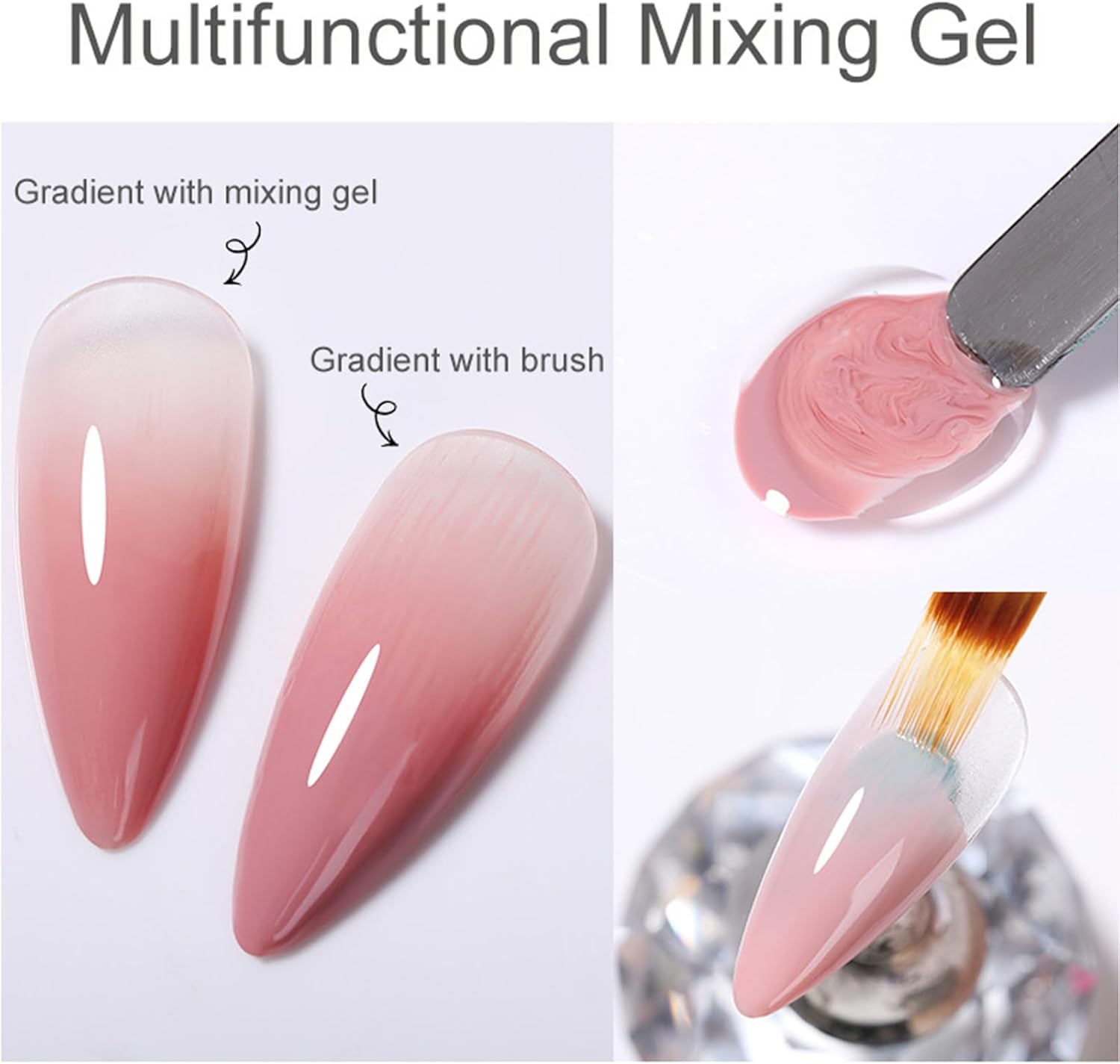 Iouyjiu Clear Gel Nail Polish - Multifunctional Mixing Gel - Multifunctional 30Ml Mixing Polish for Salon Cosplay Wedding Gathering Festive Vacation image number 3
