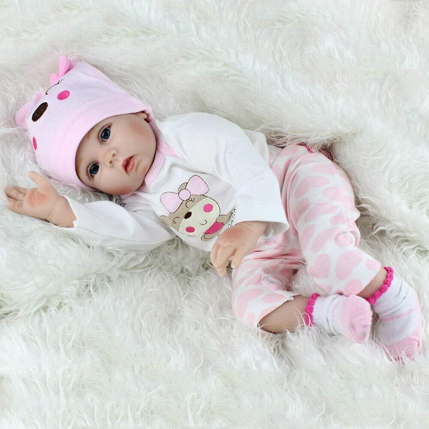 Lifelike Reborn Baby Dolls 22 Inch 55Cm Soft Silicone Vinyl Reborn Toddler Dolls Handmade Baby Reborn Xmas Gift Cheap Reborn Dolls Toy Gift Real Life Dolls Toddler