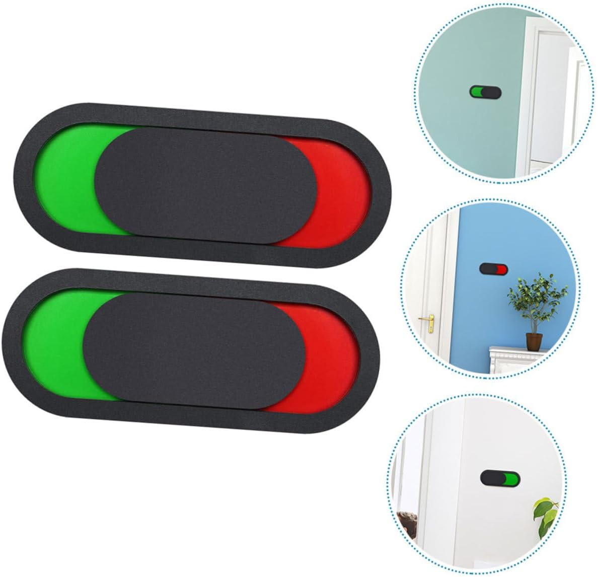 2Pcs Toilet Signboard Vacant Occupied Door Indicator for Bathroom Office Simple Installation for Hotels Public Restrooms Smooth Surface Design image number 4