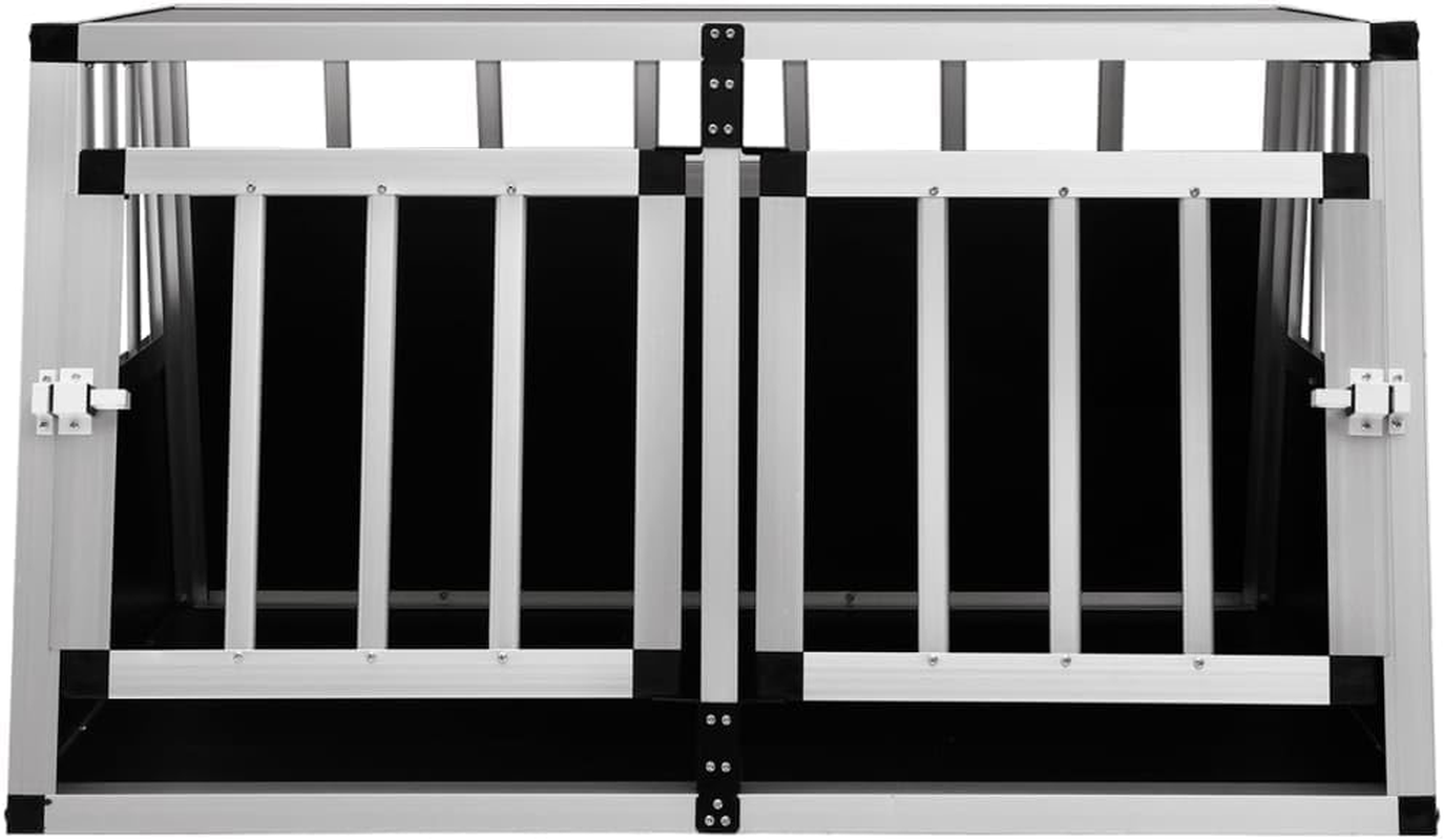 Dog Cage with Double Door 89X69X50 Cm Pet Crate Indoor Outdoor Kennel Heavy Duty image number 3