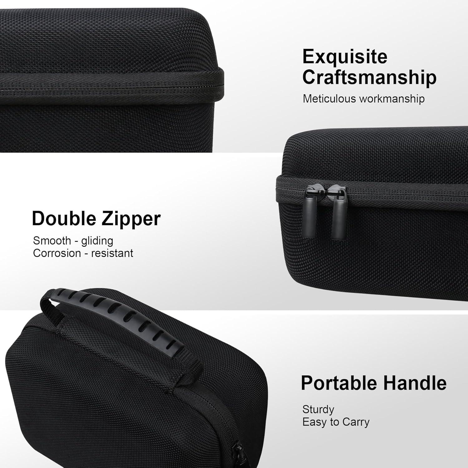 RAIALL Camera Case for Kodak PIXPRO AZ405/AZ425/AZ255/AZ401/AZ528 Digital Camera, Vlogging Camera Hard Carrying Case Protective Travel Bag, Mesh Pocket for Battery, SD Card and USB Cable, Black