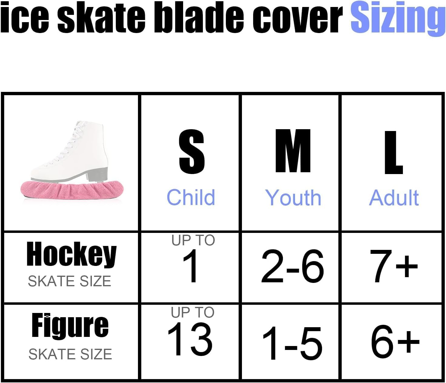 1 Pair Ice Skate Blade Covers, Suitable for Hockey & Figure Skates, Unisex Adult/Youth/Kids, Soft Protector Soaker Guards, Figure Skating Accessories & Safety Covers