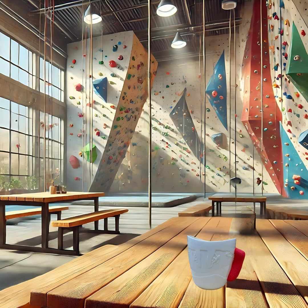 Rock Climbing Mug | Bouldering Coffee Mug| Mug with Rock Climbing Grip (Red) image number 5