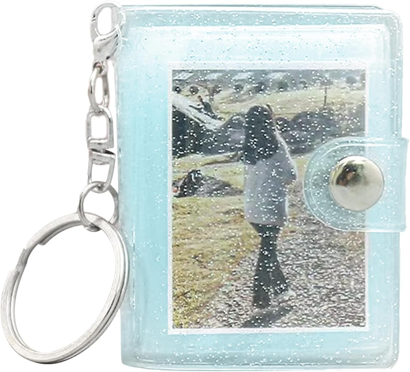 Photo Album Keychain - 5X3.5Cm 24 Pockets Clear Folder Mini Picture Organizer Wallet Photo Holder Portable Memory Book Compact Memory Albums | Small Travel Gift