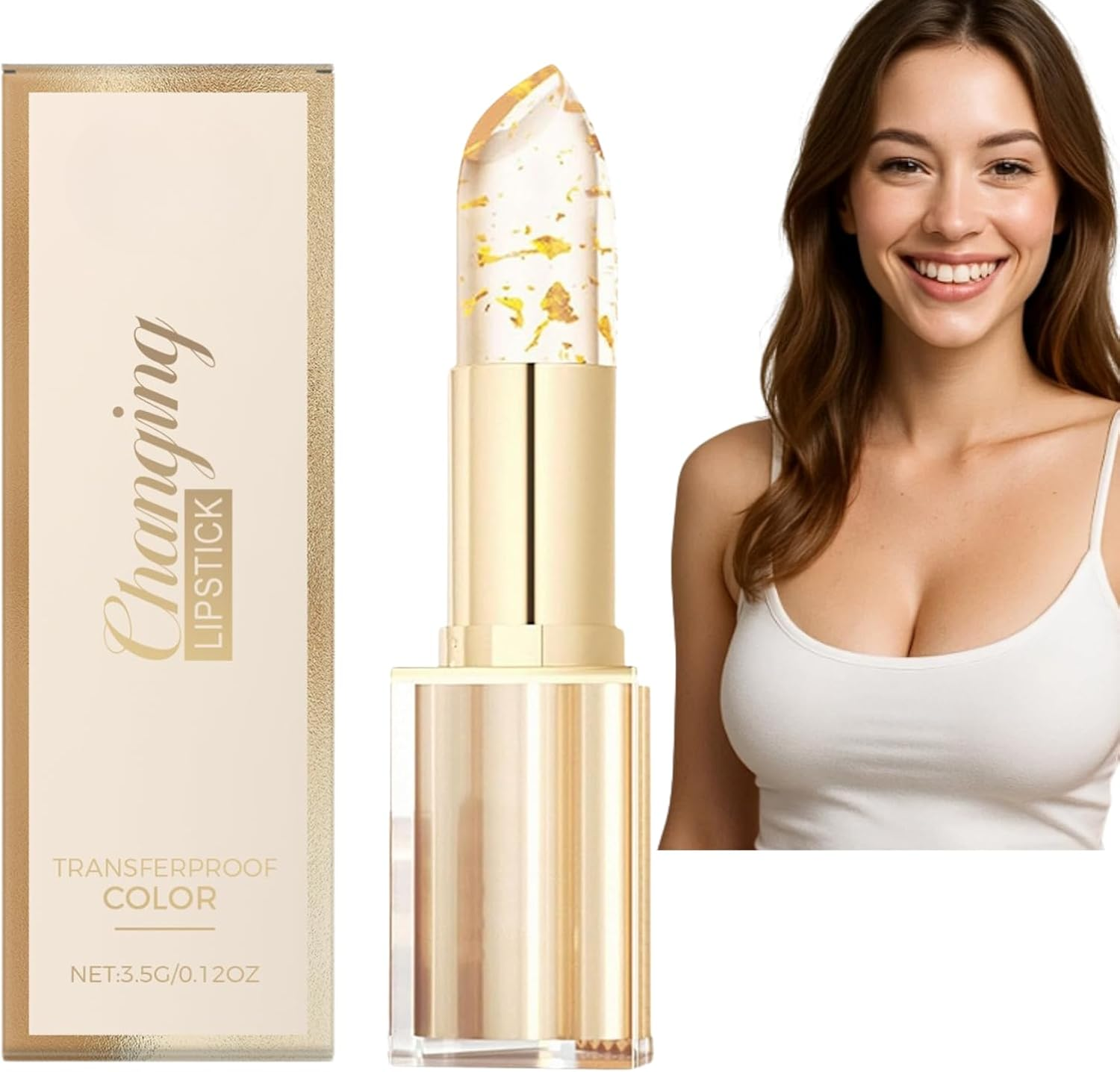 Color Changing Lipstick, Moisturizing Ph Lip Balm with Glossy Shine, Hydrating and Long-Lasting Lip Color, Non-Sticky Transferproof Lip Gloss for All Skin Tones (1Pcs) image number 6