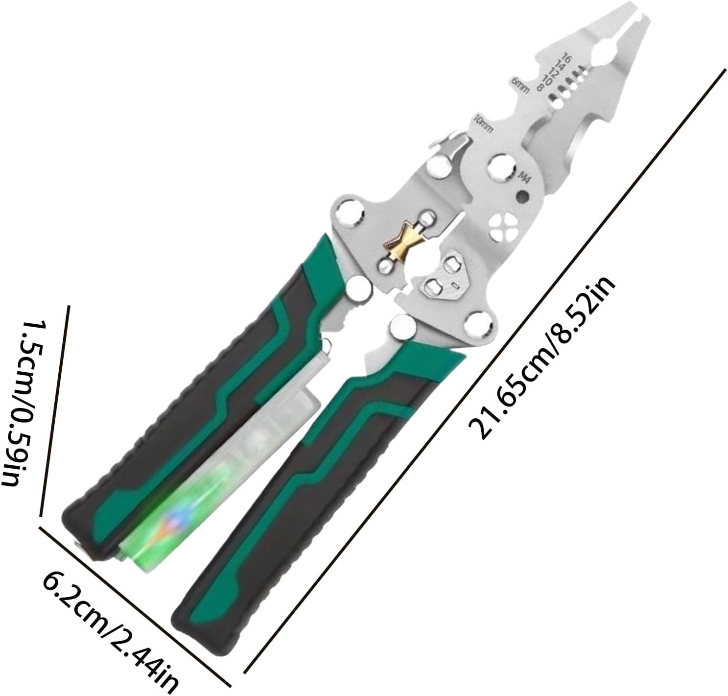 8 in 1 Wire Stripper with Voltage Tester - Multi-Function Cutting and Pulling Pliers,Electrician Repair Tool AC DC Detector for Automotive Equipment Setup Electrical Projects School Science Projects image number 5