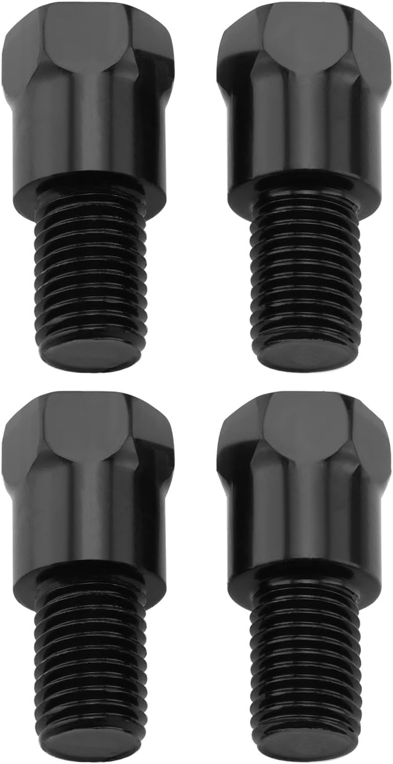 4Pcs M10 32Mm Motorcycle Mirror Mount Adapter RH and LH 10Mm to 10Mm Thread Height Adjustment Screw Handlebars Mirror Fitting Reverse Thread Bolts for Motorcycles image number 5