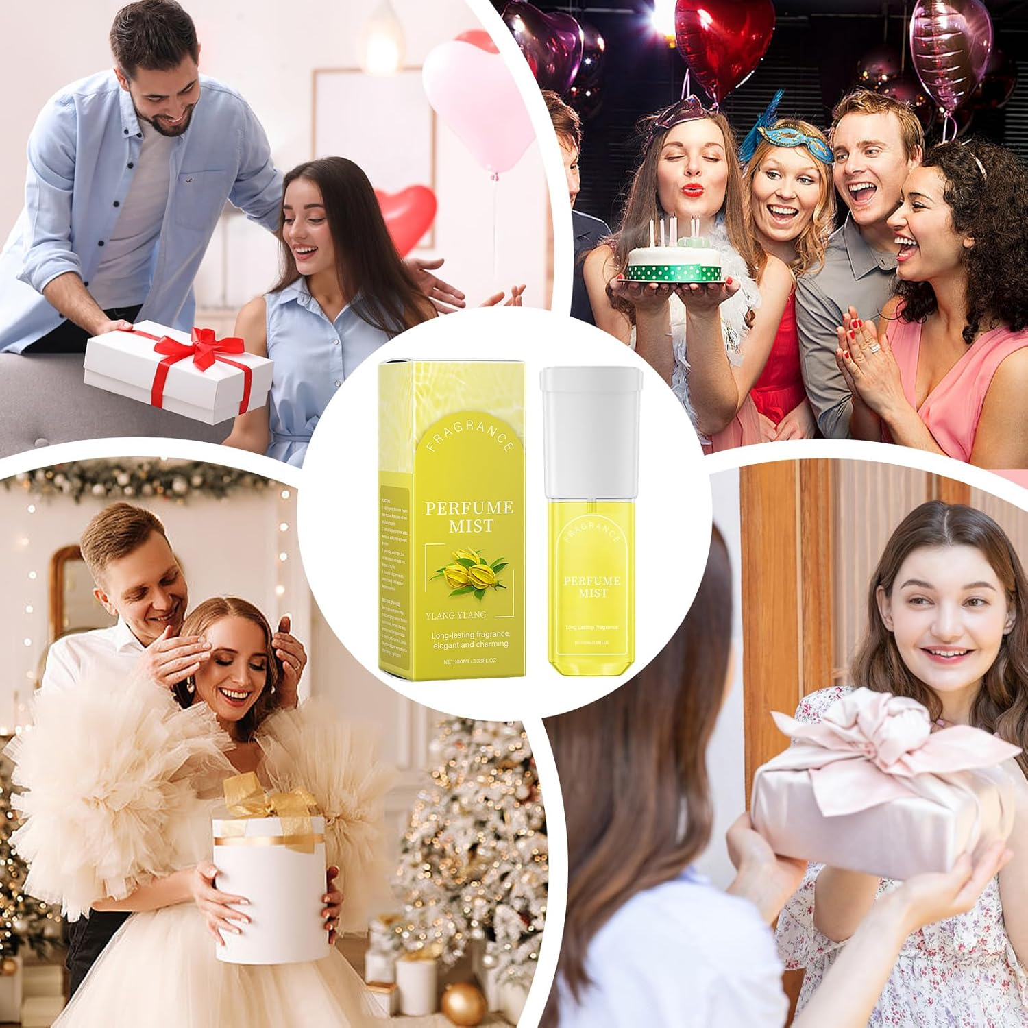 Happy Perfume, Elegant Women'S Perfume Spray, 100 Ml, Light Body Mist, Portable Evaporator for Hair and Skin, Fresh Daily Gift, Ideal Beauty Gift for Fem image number 4