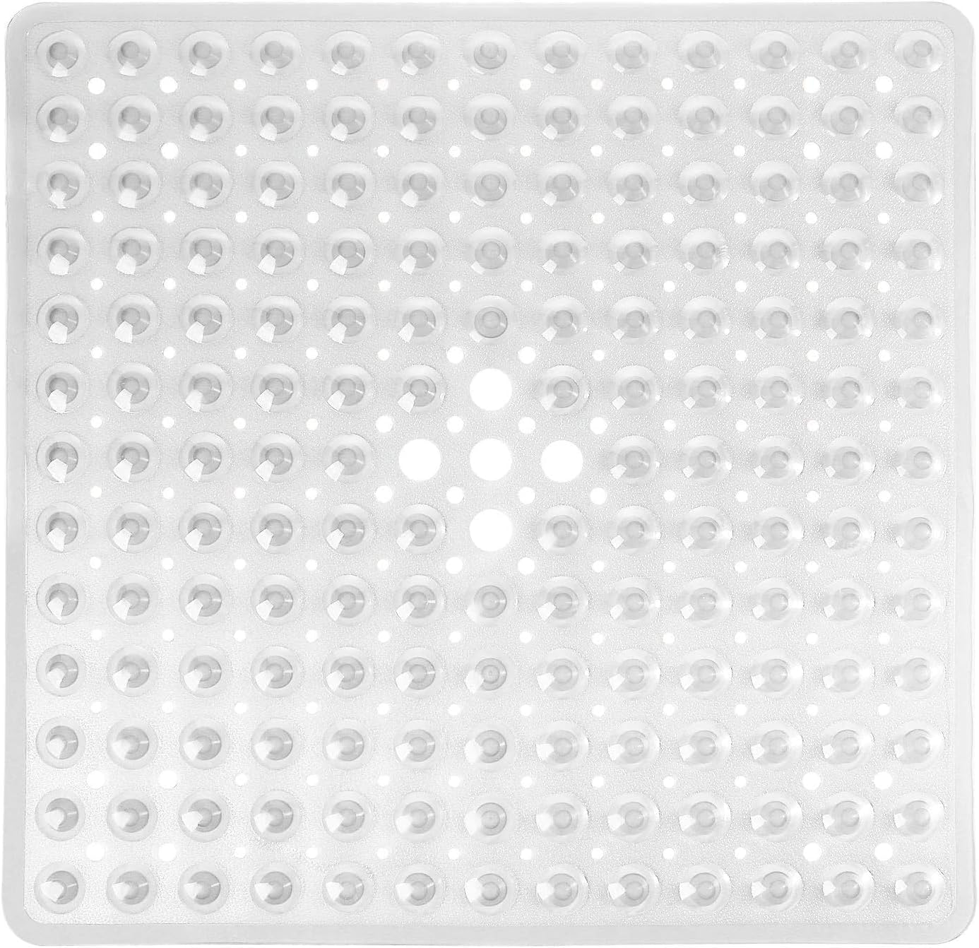 Square Shower Mat Non Slip - 53 X 53Cm, anti Mould Soft Shower Stall Mat with Suction Cup and Drain Holes, Rubber Bathtub Mat Stall Floor Mats for Bathroom, Machine Washable, Bathroom Accessories image number 5