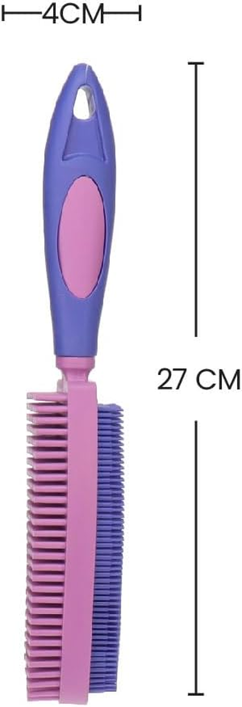 White Magic Pet Hair Brush Duo &ndash; Dual-Sided Bristles for Pet Fur, Lint & Dust Removal, Natural Rubber, Eco-Friendly, Multi-Surface Cleaner for Furniture, Clothing, Cars, & More, 27X5X5Cm