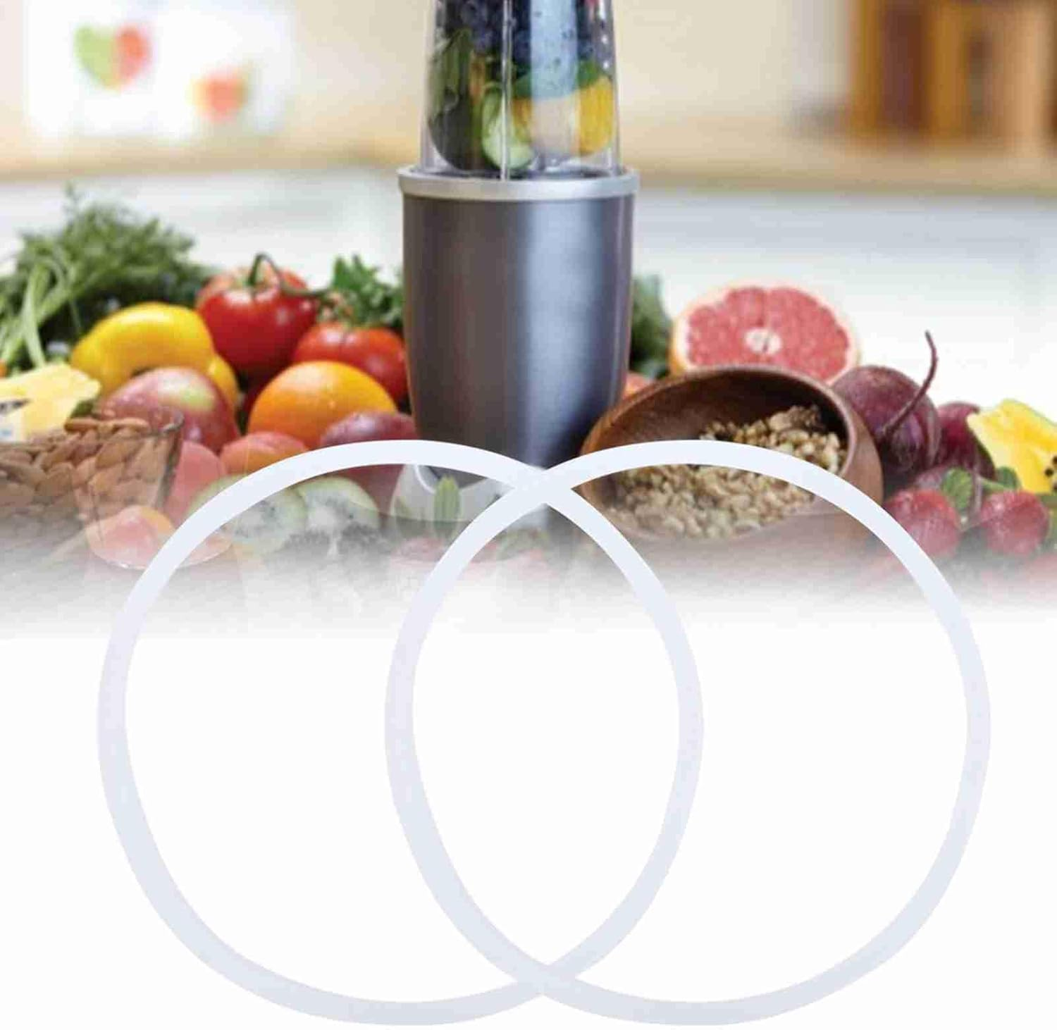Replacement Rubber Seal Ring for 600W Juicer, Non-Flexible Seals for Extractor Blades, Silicone Material, 2 Pieces image number 4