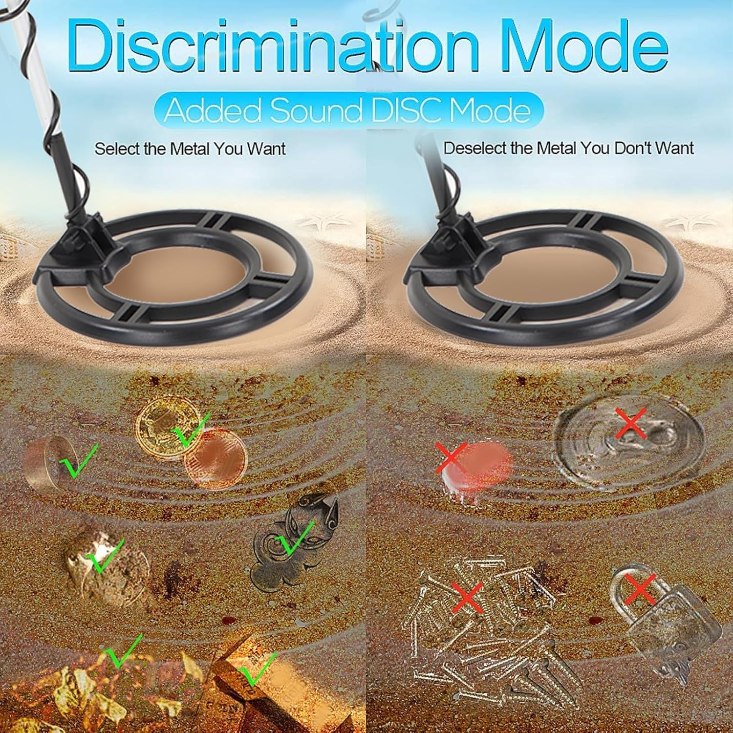 Metal Detector for Adults Professional, Waterproof Higher Accuracy 4 Modes Gold Detector with Strong Anti-Interference, 8 Levels Sensitivity, 8 Detection Depth Metal Detectors image number 4