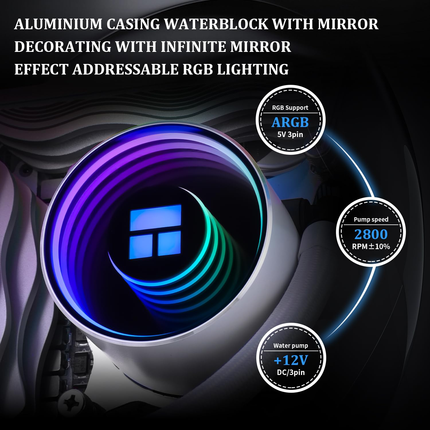 Thermalright Frozen Notte 120 ARGB White CPU Water Cooler, CPU Water Cooling System, ARGB Cold Head,Suitable for Amd:Am4/Am5,Intel LGA 1700/1851/1150/1151/1200 image number 1