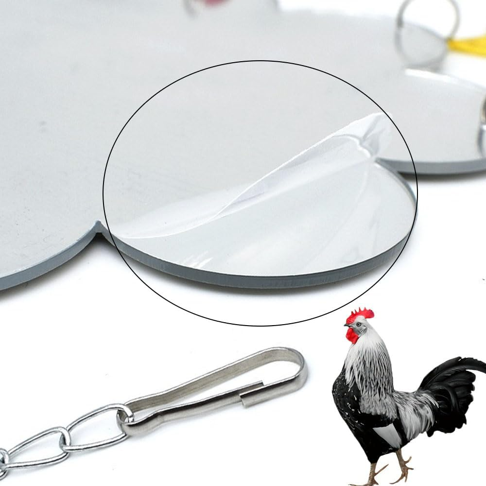 Esforzarse Chicken Enrichment Toys, Chicken Games for Your Roofs, Chicken Mirror Toys, Interactive Cockatoo Toys, Toys for Chickens for Roosters Hens Birds Parrots