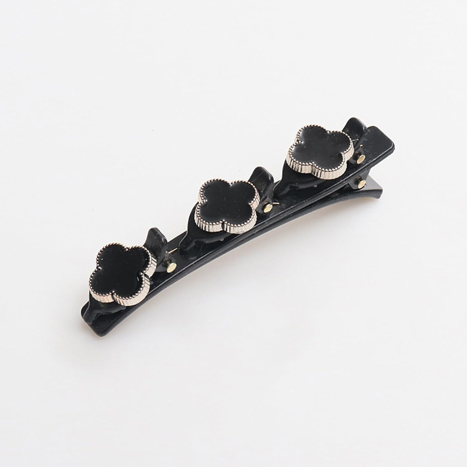 Braided Hair Clips with Sparkling Crystal Stone and 3 Small Clips Pearl-Shaped Hairpin Duckbill Clip Braided Hair Clip with Rhinestones for Women as a Gift (Style: I) image number 5