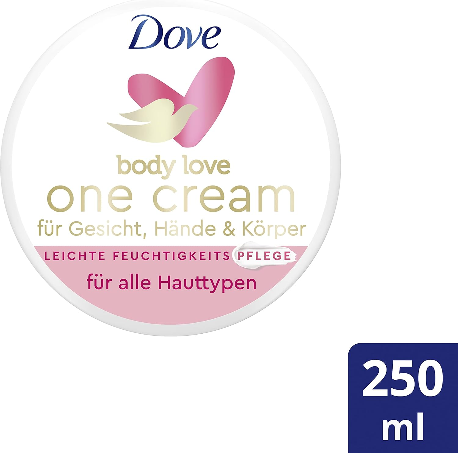 Dove Body Love One Cream Light Moisturiser Body Cream for Face, Hands and Body for All Skin Types 250 Ml Pack of 1 image number 6