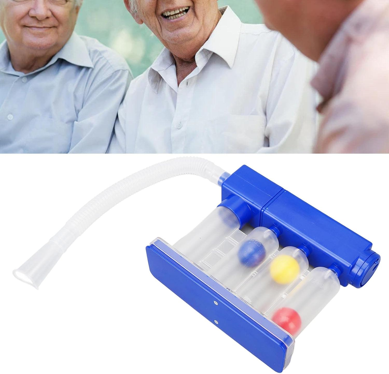 Deep Breathing Lung Exerciser, 3 Color Coded Balls, 600Cc to 1200Cc Breath Measurement System, Deep Breathing Exercise for Lung Recovery, Deep Breathin Training for Most People image number 4