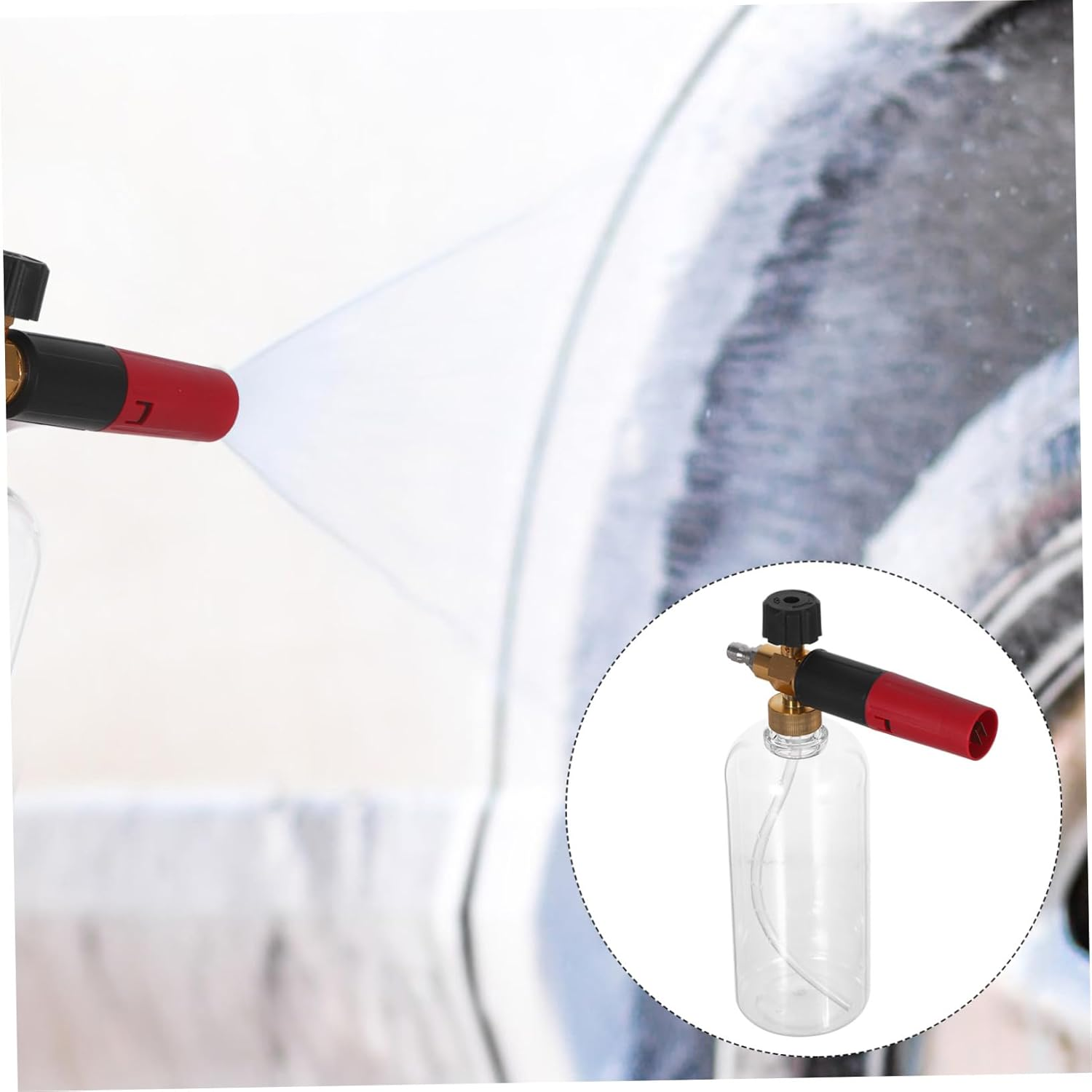 SOESFOUFU Car Washing Foam Sprayer Attachment Wide Mouth Spray Bottle for Pressure Washer, Heavy-Duty Cleaning Foam Sprayer for Car Care and Garden Use, Quick Connect Nozzle image number 1