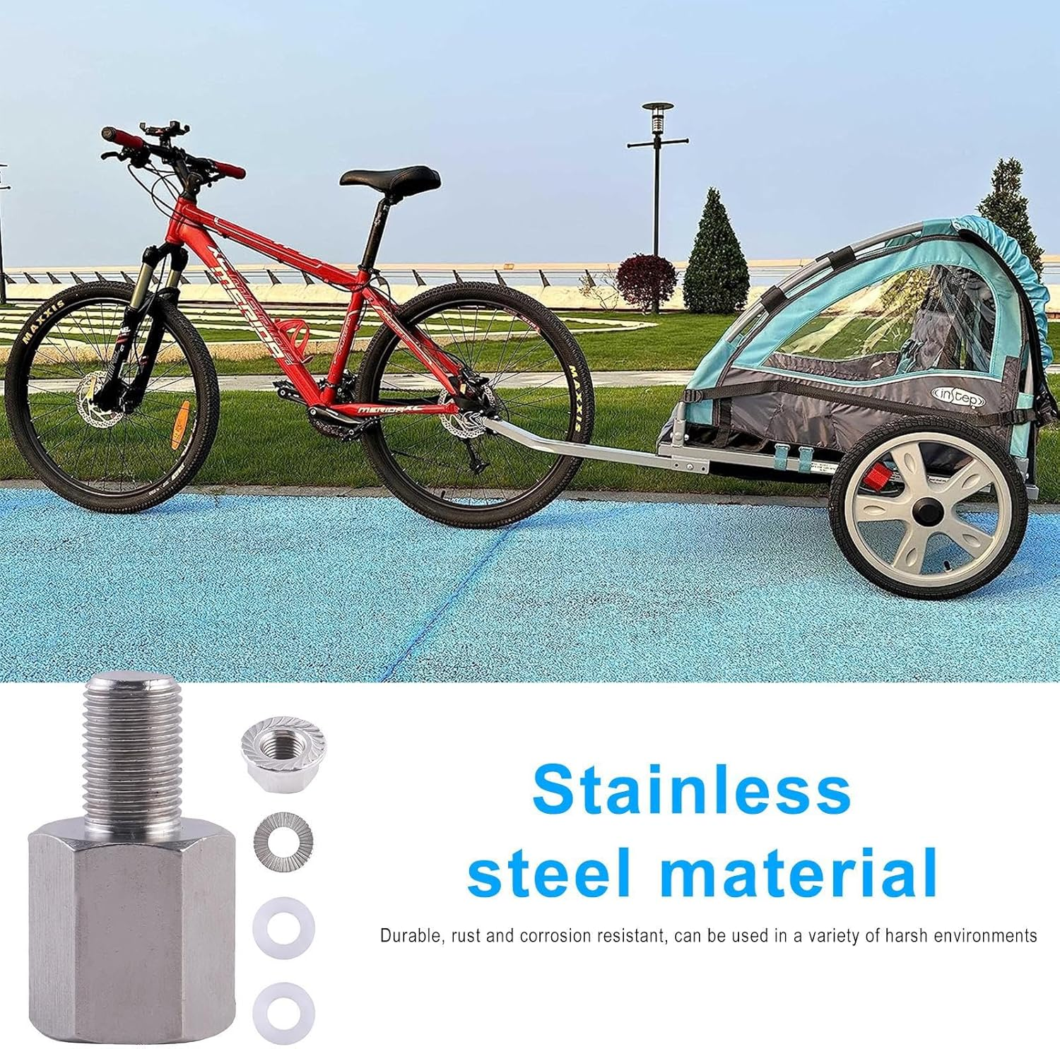 Extenders for Training Wheels | Universal Stabiliser Extension Bolts,Portable Stainless Steel Extension Bolts for Kids Bike, Mountain Bike, Baby Pet Sundries Trailer Zorq
