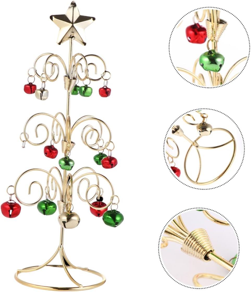 1Pc Mini Iron Art Christmas Tree Ornament Festive Decor for Parties Home Delicate Xmas Tree Design for Friends Family Vibrant Holiday Atmosphere image number 6