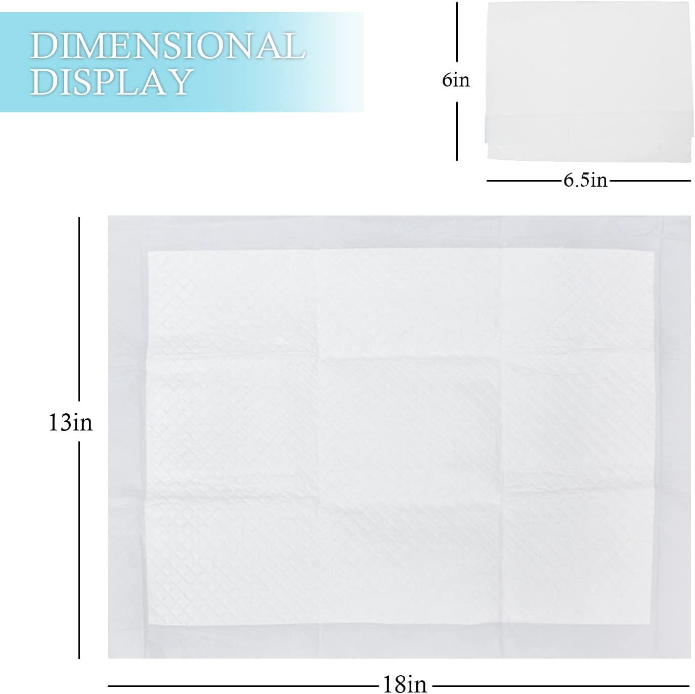 Baby Disposable Changing Pad, 50 Pack Soft Non-Woven Fabric Breathable Waterproof Underpads, Portable Leak-Proof Mattress Protector, Incontinence Bed Pads image number 3