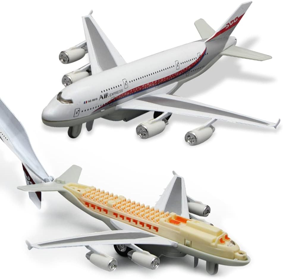 Toy Airplane 6 Pack Mini Diecast Airplanes, Aircraft Plane Playset Includes Glider Planes, Airlines Plane Toys for Birthday Party Favor Toys for Kids Boys and Girls