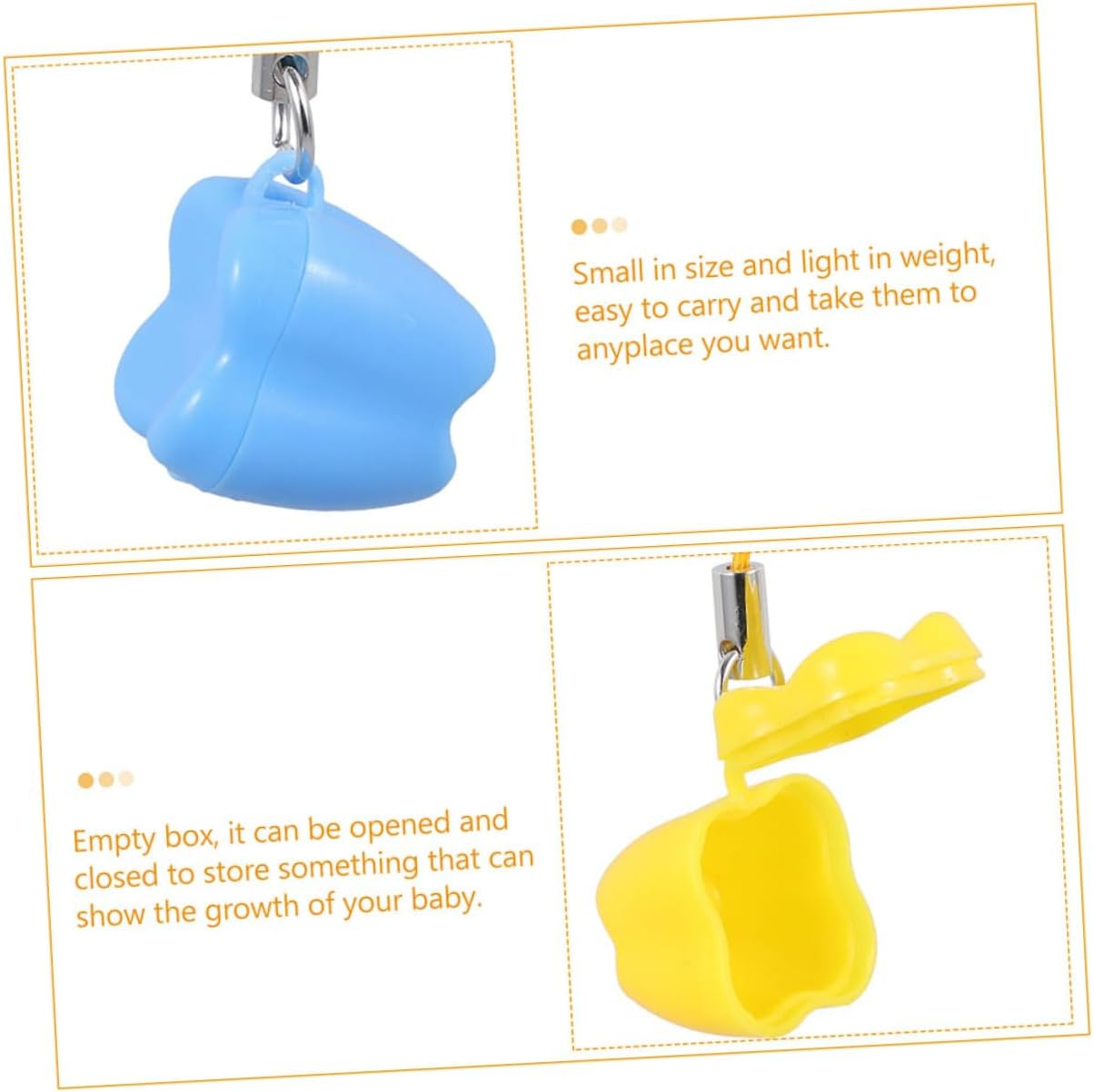 SUPVOX Baby Teeth Keepsake Box Storage Saver for Kids Boys Girls 10Pcs Mini Tooth Holder Case Colorful Mixed Design Memory Keepsake Container image number 3