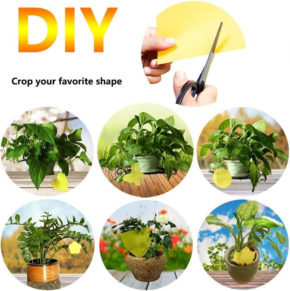 20-Pack Yellow Dual-Sided Sticky Fly Traps for Plant Insect like Fungus Gnats Flying Aphid, Whiteflies, Leafminers, Other Flying Plant Insect image number 2