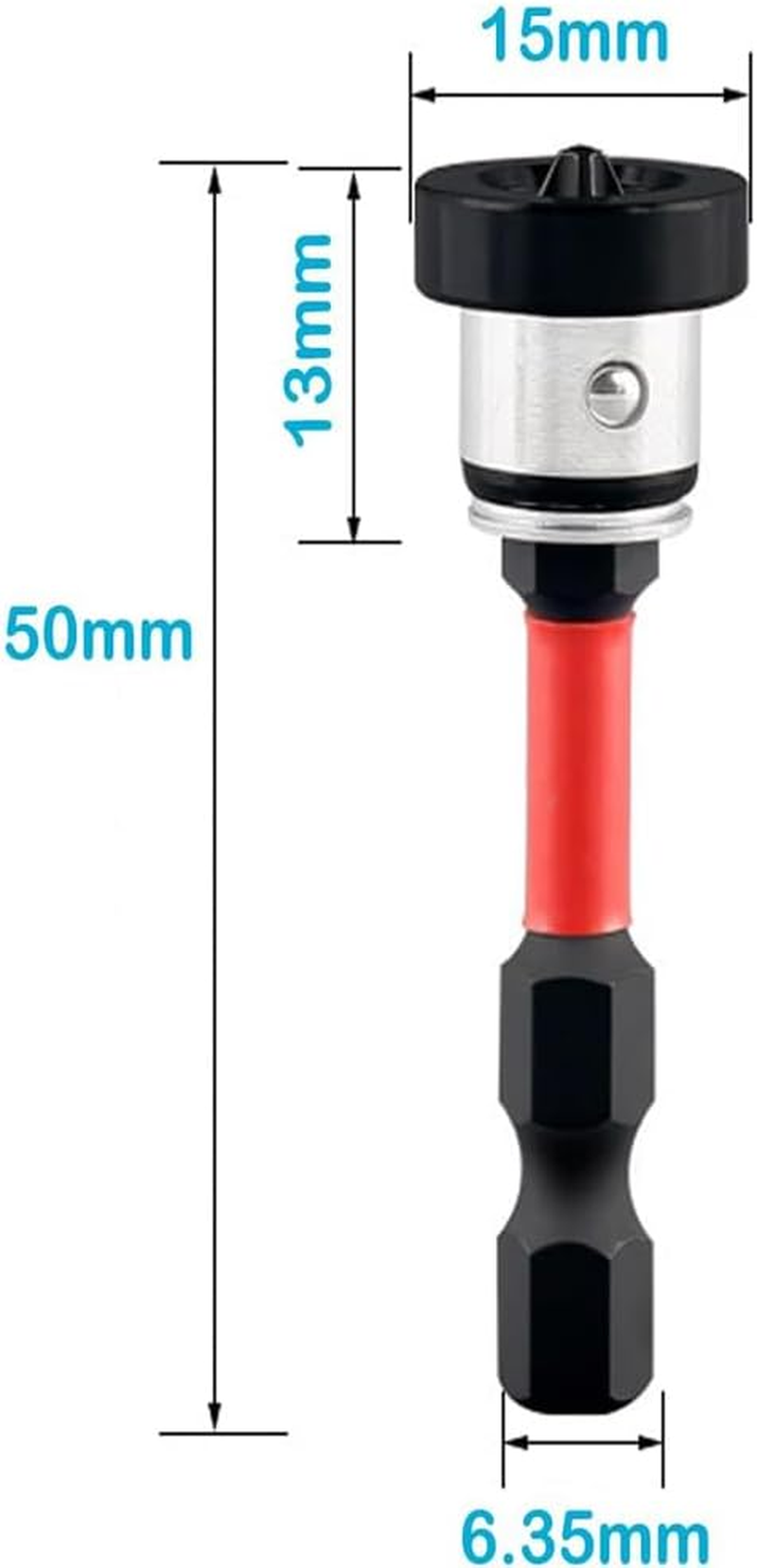 Walquicks 2 Pcs Positioning Screwdriver Bit Set, Hex Shank Drywall Screwdriver Bits for Plasterboard & Gypsum Board, Secure Grip with Red & Yellow Tips image number 5