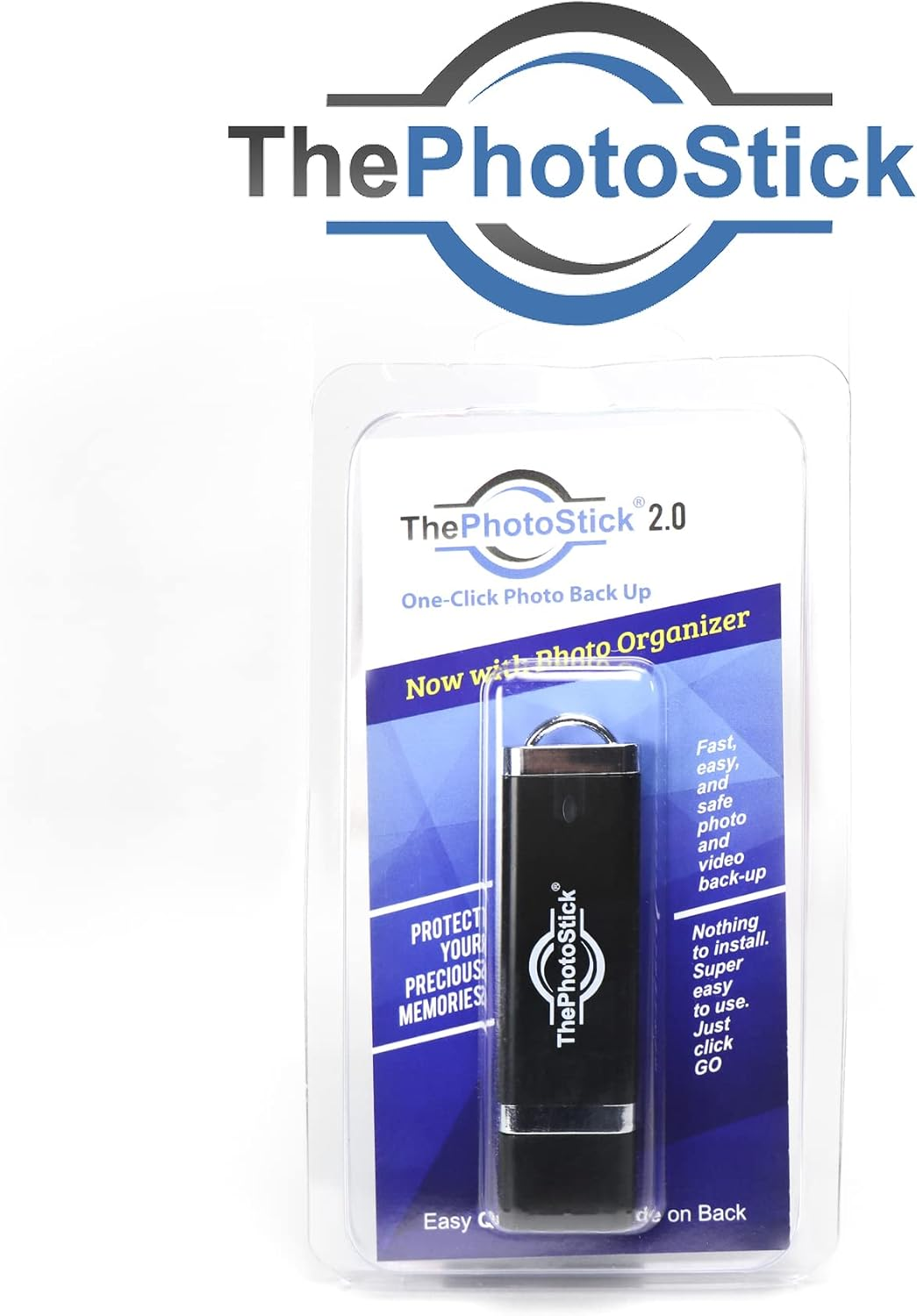 Thephotostick 128GB - USB, Easy, One Click Photo and Video Backup image number 1