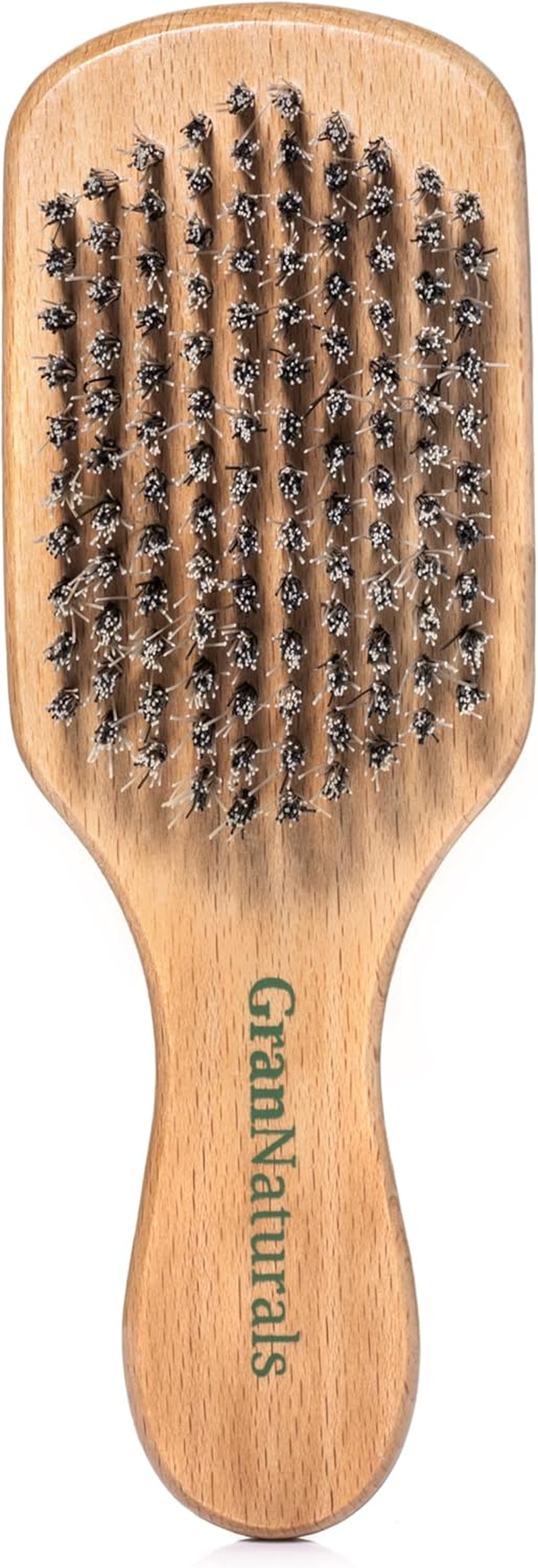Grannaturals Hard Bristle Slick Back Hair Brush for Men & Women with Thick Curly Hair - Stiff Reinforced Nylon Small Hairbrush for Smoothing, Waves, Beard, Fades, Locs, Dreads image number 5
