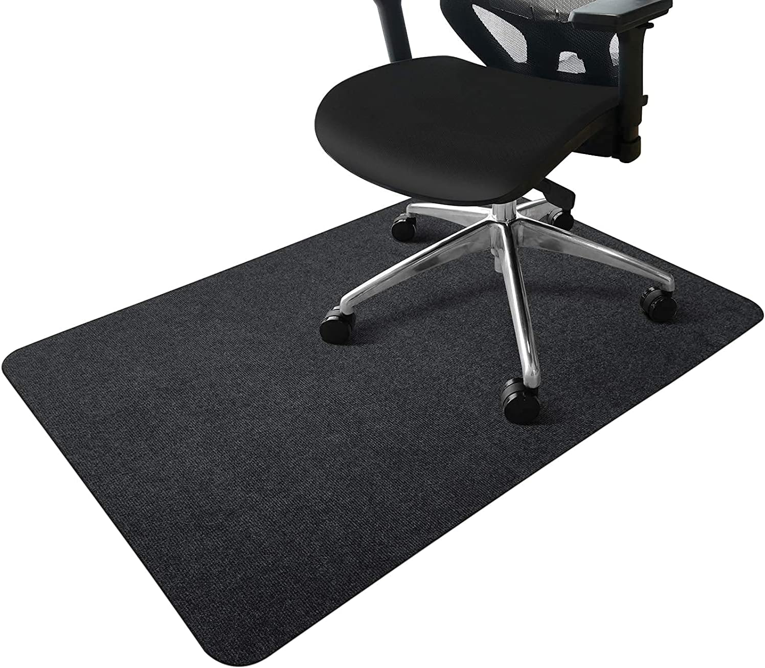 Jabykare Office Chair Mat Carpet for Hard Floor, Computer Desk and Gaming Rolling Chair Protector (Grey, 90 * 120 Cm)