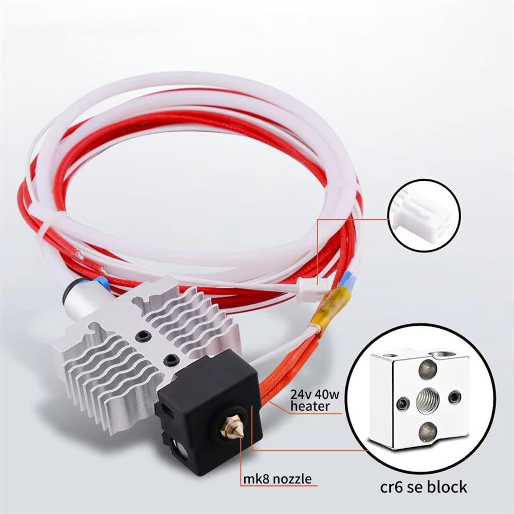 For Ender-3 Neo Assembled Kit,24V 40W 0.4Mm Nozzle Extruder Hot End Kit Accessories with Heating Block Silicone Sock for Ender-3 Neo/V2 Neo/Max Neo 3D Printer image number 3