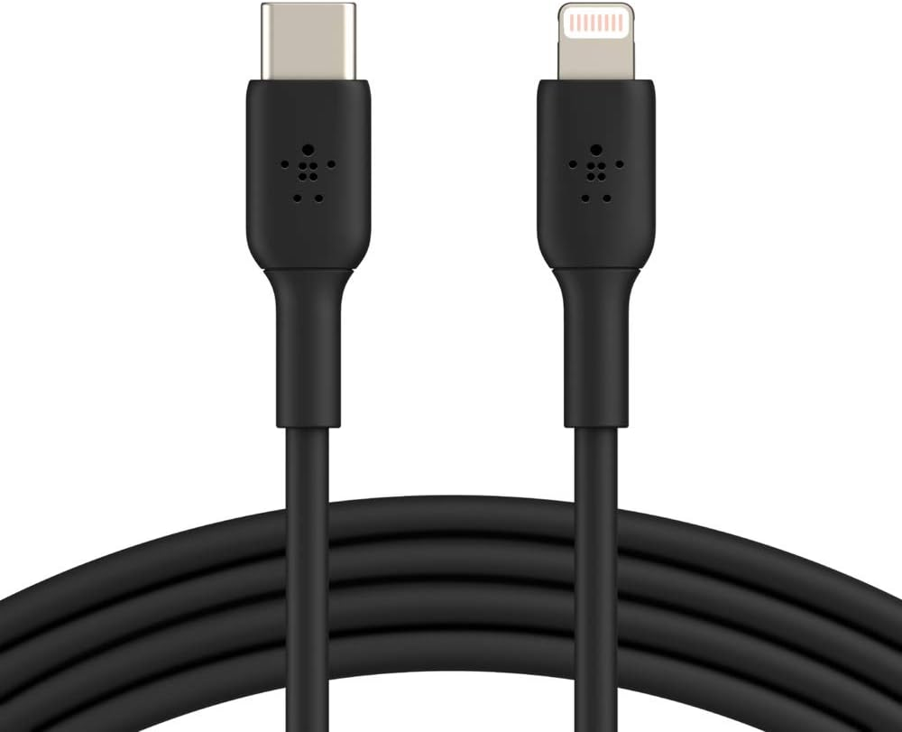 Belkin Braided USB-C to Lightning Cable (Iphone Fast Charging Cable for Iphone 8 or Later) Boost Charge Mfi-Certified Iphone USB-C Cable, Black 2M, 6.6FT (Caa004Bt2Mbk) image number 5