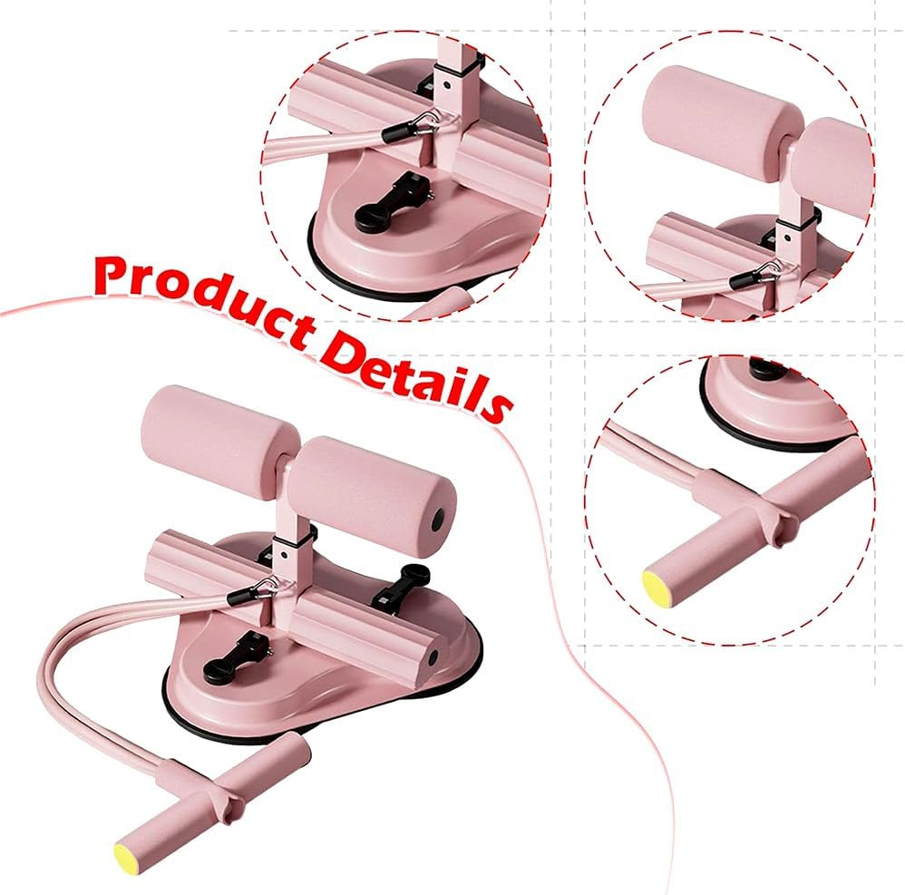 Betterlifewj Back Muscle Training Aid. 3 Powerful Large Suction Cups Are Safer and More Stable. Three Levels of Height Adjustment to Meet Different Needs. (Pink) image number 3