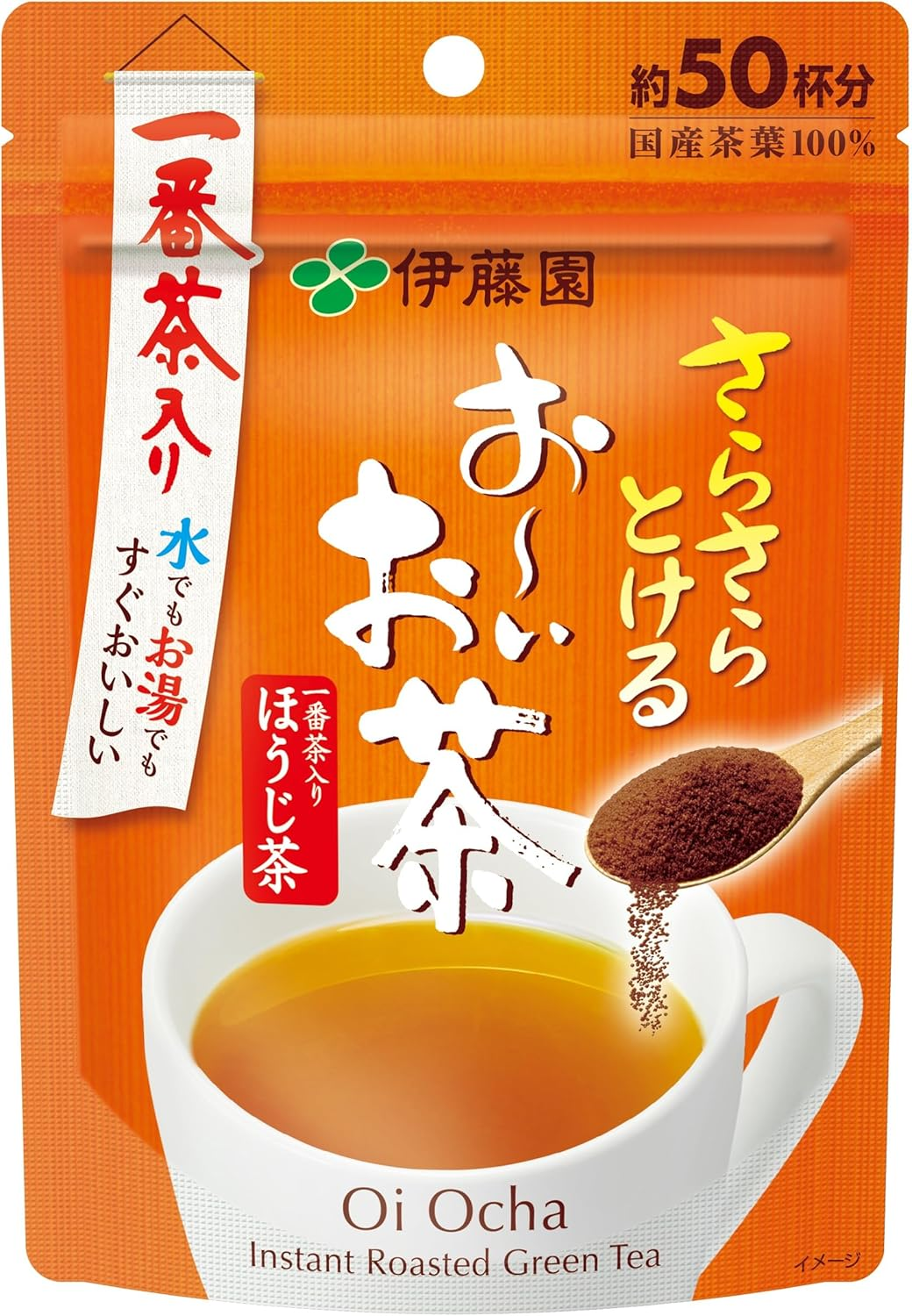 Itoen Oi Ocha Roasted Tea Powder, 1.4 Oz (40 G), Zipper Bag Type image number 2
