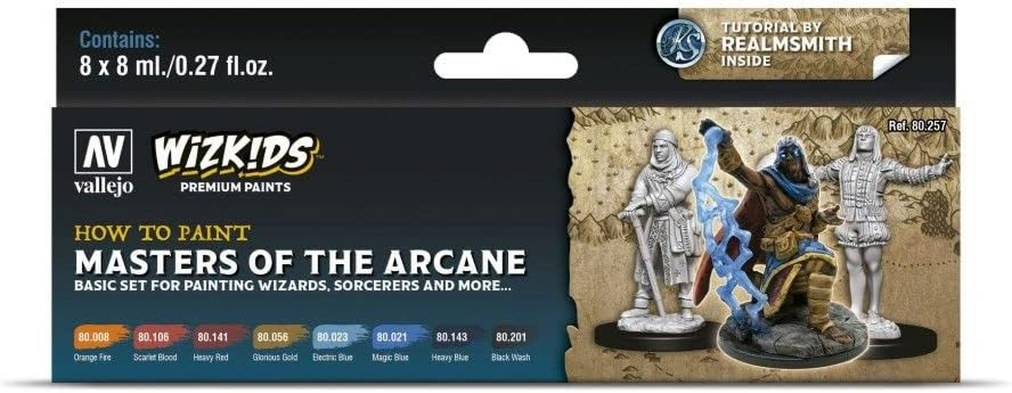 Vallejo Wizkids Premium Paint Masters of the Arcane 8 Piece Colours Set
