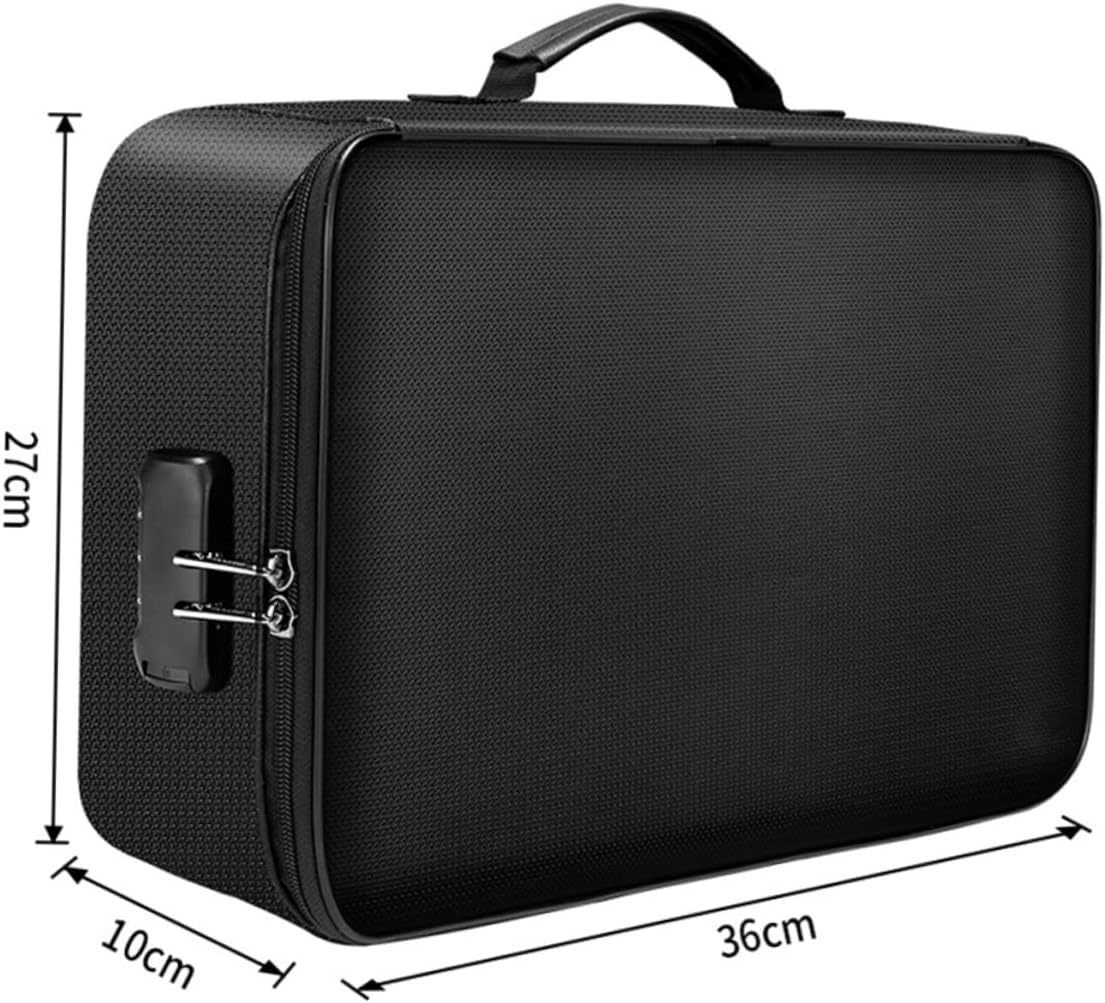 TOGEVAL Fireproof Waterproof File Bag Document Bag for Office Travel School Large Capacity Storage Organizer image number 4