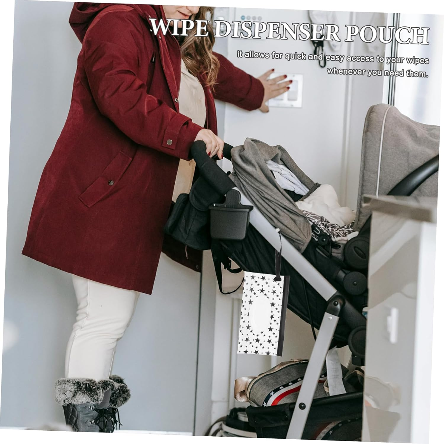 2Pcs Reusable Wipe Dispenser Bag Portable Tissue Holder Flip Lid for Home Travel image number 4