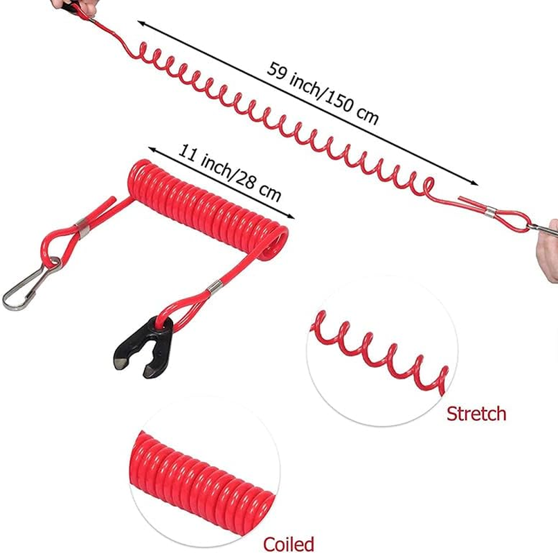 Boat Outboard Engine Motor Kill Stop Switch Safety Tether Lanyard for Yamaha- Essential for Secure Boating image number 6