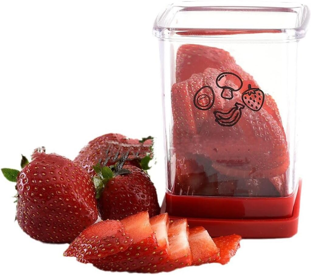 2026 New Fruit and Vegetable Speed Slicer with Push Plate,Fruit Slicer Cup Egg Slicer Stainless Steel Banana Strawberry Cutter Kitchen Portable Slicing Tool Vegetables Cutting Kitchen Gadget&hellip; image number 1