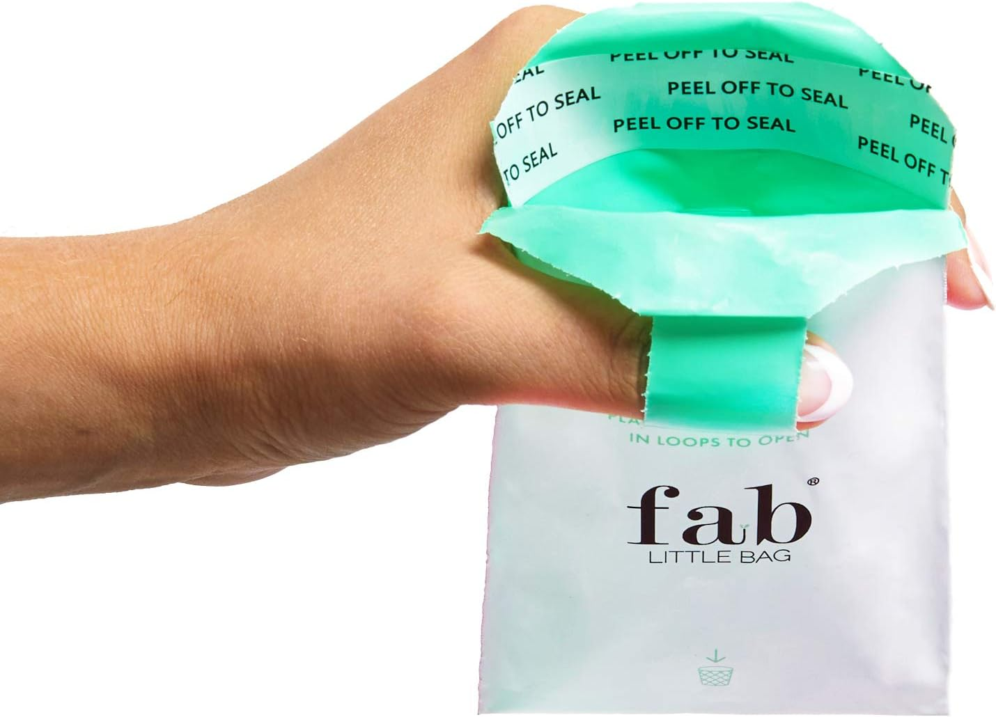 Fab Little Bag: a Starter plus Pack of 45 Totally Disposable, Biodegradable, Feminine Hygiene Product Disposal Bags. New Larger Size Perfect for Pads and Tampons image number 1