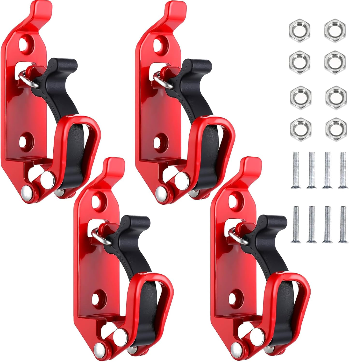 4Pcs Shovel Mount for Roof Rack, Metal Rubber Clamp Mounting Brackets Kit, Shovel Holder for Truck, Car Accessories for Boats,Military Equipment,Overlanding Gear, Quick Release Axe Tool Holder image number 1