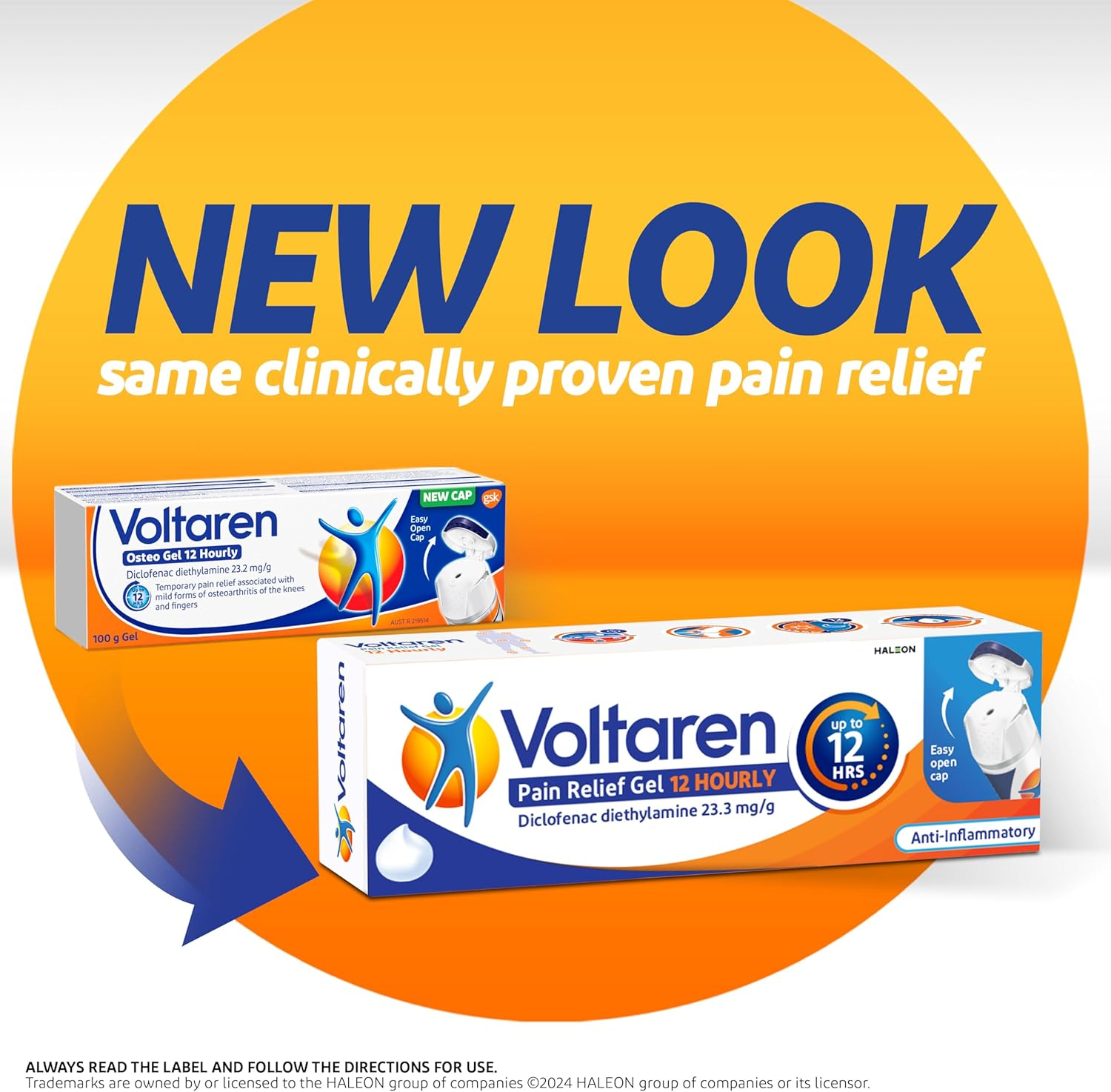 Voltaren 12 Hourly Pain Relief Gel 30 G image number 2