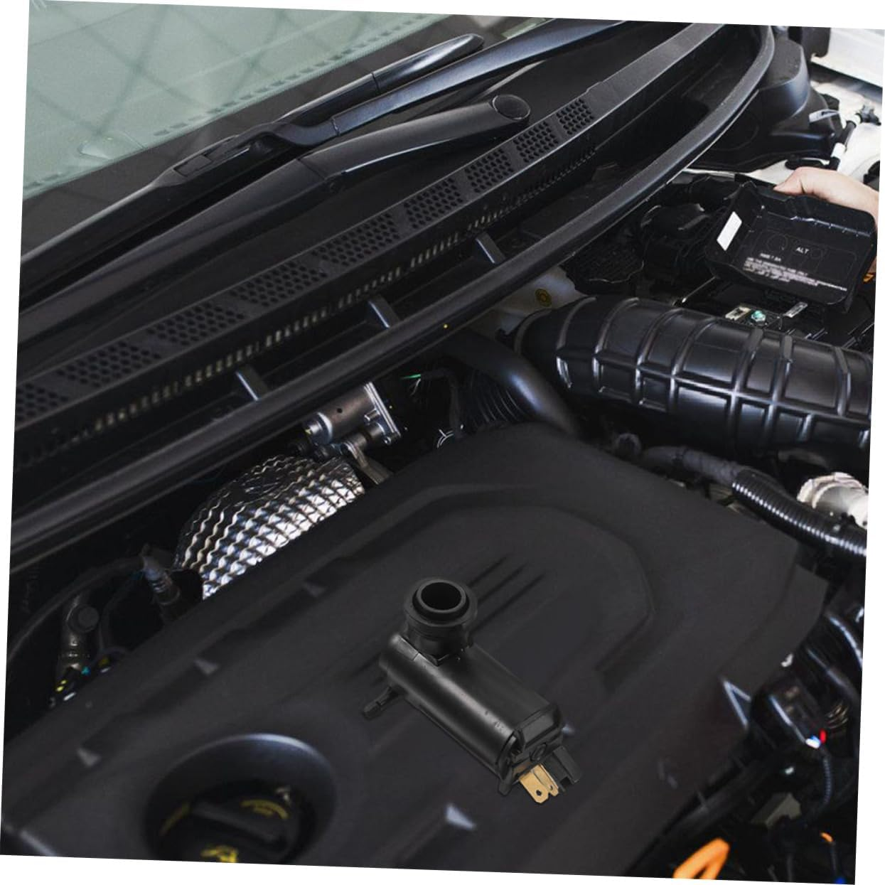 TINEASUR Universal 24V Windshield Washer Motor Pump for Car Van Truck with Large Hole, Washer Fluid Hose Replacement Assembly for Automotive Windscreen Cleaning image number 2