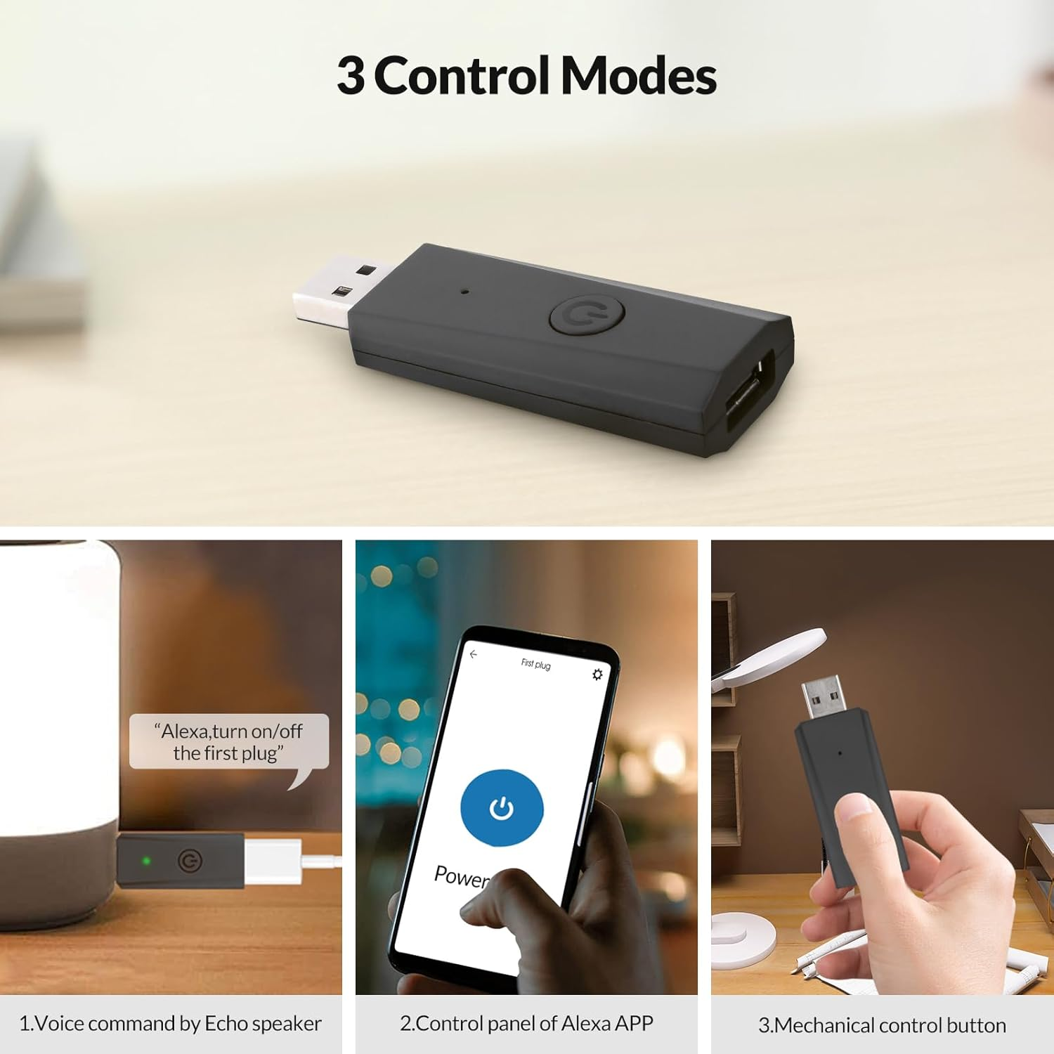 Wireless USB Power Switch,Smart Control for Type a USB Devices, Compatible with Alexa,Effortless Home Automation for Lamps, Fans, Chargers & More(5V, 2A)